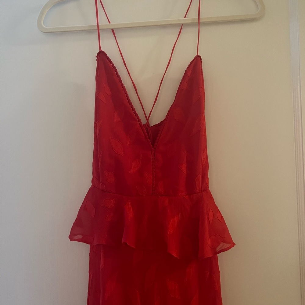 Gorgeous red strappy dress, perfect for cocktail party or wedding events!